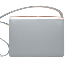 Metallic Shoulder Handbag Pumice Sky