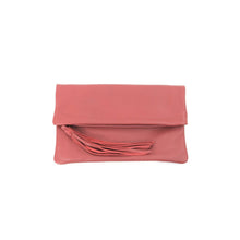 Leather Fold Over Clutch