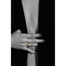 Howlite Double Banded Ring