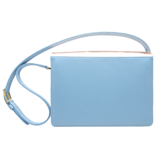 Metallic Shoulder Handbag Sky Camel